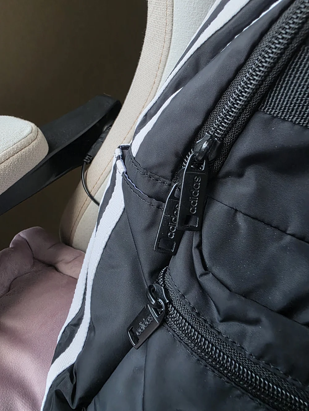 Adidas Black Men’s Backpack with White Accents